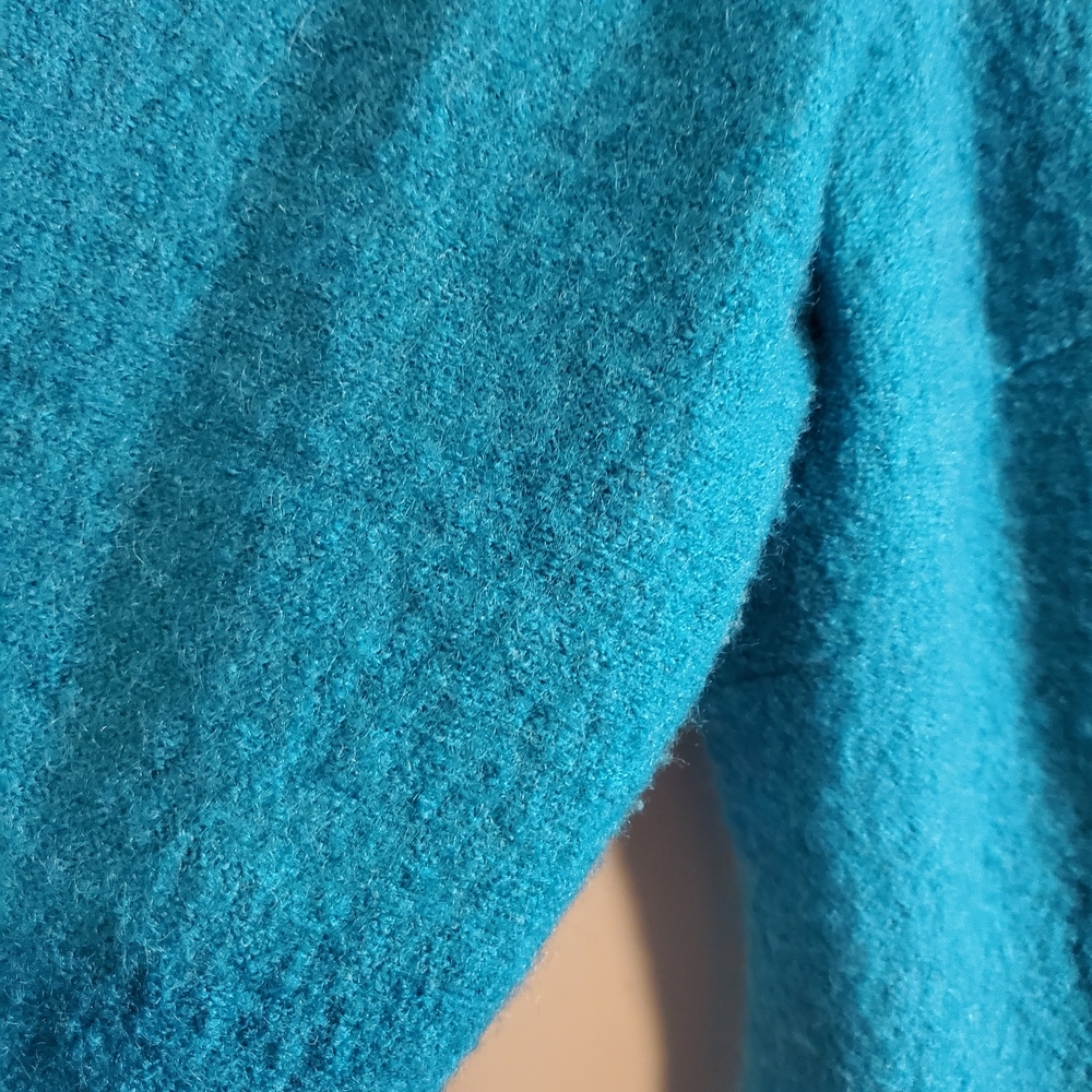 Chico's Teal 100% Wool Jacket - Picture 3 of 11